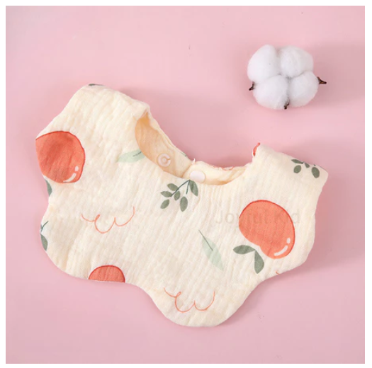 Baby Saliva Towel Cotton Wrinkled Cloth Petal Bib Absorbent Baby Saliva Pocket Infant Anti-Vomiting Milk Towel Pinny B6