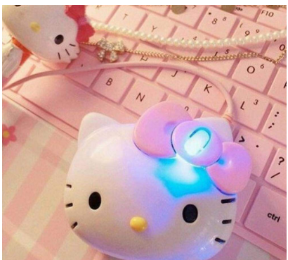 Mini Wired Mouse Hello Kitty Cute Cat Optical Computer Mouse For PC Laptop Children Kids Gift