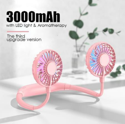 Hanged on the Neck USB Charging Mini Cool Fan Creative Sports Fan -Heyman
