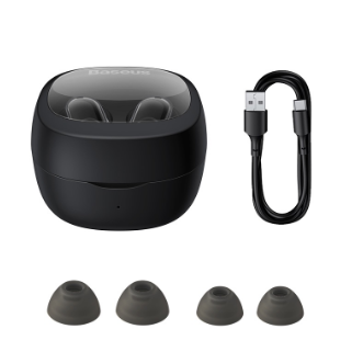 Baseus WM02 Wireless Earphones TWS 5.3 Bluetooth Earbuds With Touch Control Noise Cancelling Long Battery Life