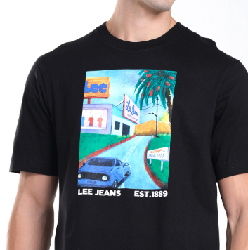 Lee Graphic T-Shirt for Men in Black