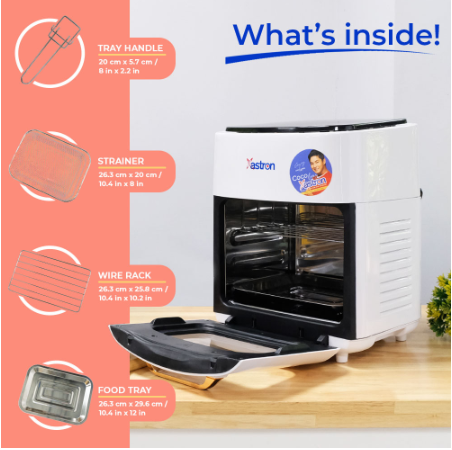 Astron OAF-15D Air Fryer Oven Glass Window 15L capacity