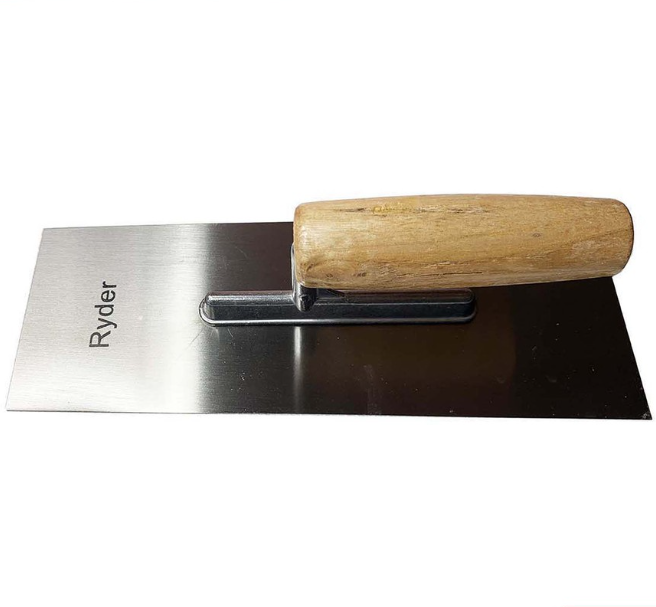 Ryder Tools Plastering Cement Trowel Wooden Handle (250mm x 100mm)
