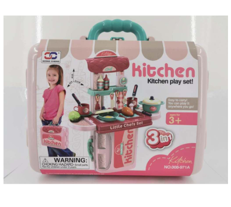 Little Chef Set Kitchen Set 3 in 1 Pretend Play Toys For Kids