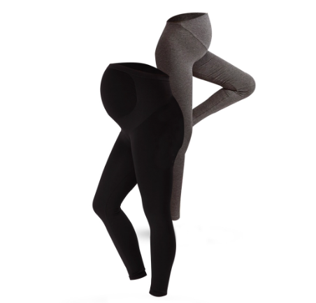 Mama's Choice Activewear Maternity Leggings | Soft Cotton Pants | Full Length Maternity Pants