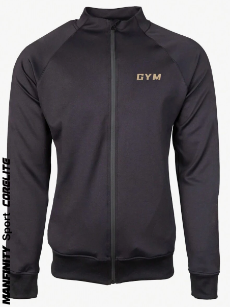 Manfinity Sport Corelite Men Letter Graphic Raglan Sleeve Zip Up Sports Jacket Workout Tops