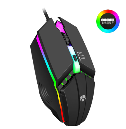 1600Dpi USB Wired Gaming Mouse LED Colorful Glowing Ergonomic Mechanical Coumpter Mouse 4 Button Office Gamer Mice For PC Laptop