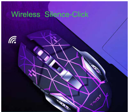 ME T-Wolf Q13 Wireless Mouse Charging Colorful Glowing