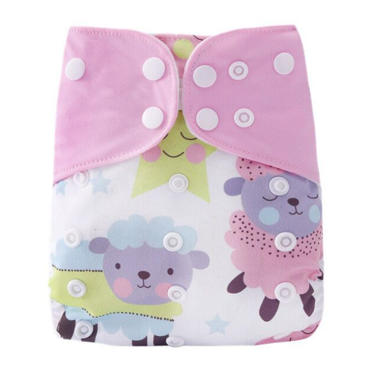 Reusable Waterproof Diaper With Single Size Print D30