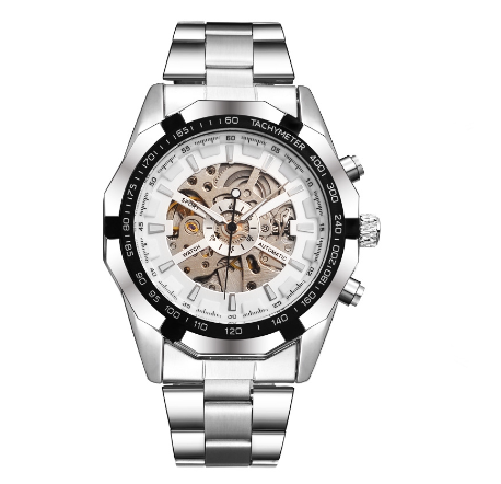 FNGEEN A001 Men's Automatic Mechanical Watch WHITE