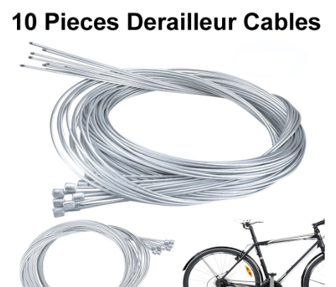 10PCS Bike Shift Cable, Bike Shift Cables, Premium Bike Shifter Cables, Bicycle Shift Wire Kit