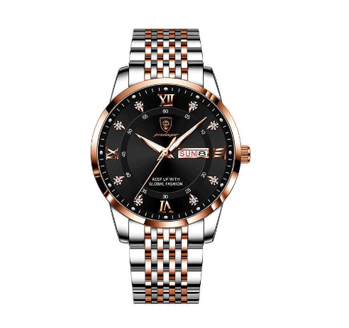 Binbond Original Luxury Fashion Business Waterproof Men's Watch Luminous Calendar Quartz Stainless Steel Men's Watch M02