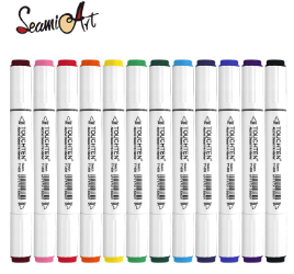 SeamiArt Touchten 12 24 Colors Basic Color System Dual Tips Marker Pen