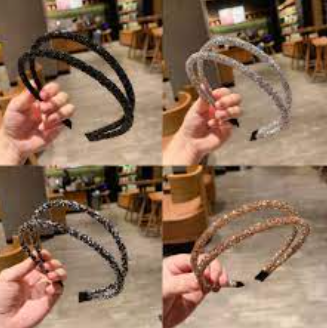Korean Simple Full Diamond Headband Crystal Thin Edge Hair Band Women Fashion Hair Accessories Headdress