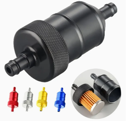 High Performance 8mm CNC Aluminium Petrol Gas Fuel Filter Cleaner For Motorcycle Pit Dirt Bike ATV Quad Scooter Inline 50-250cc