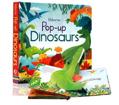 Usborne Pop-Up Dinosaurs 3D Flap Picture Books Kids Baby Education Cardboard Learning English Book