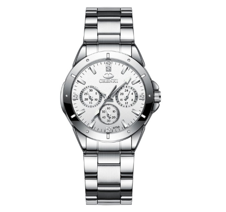 CHENXI Fashion Women's Watches CX-019A Silver Full Steel Analog Waterproof Quartz Wristwatches F3