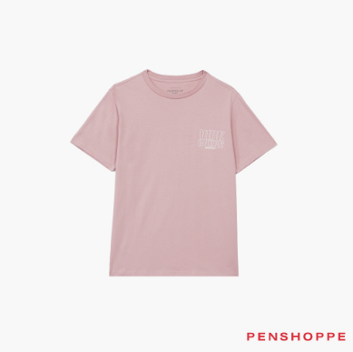 Penshoppe Vibe Check Regular Fit Graphic T-Shirt For Men (Blush)