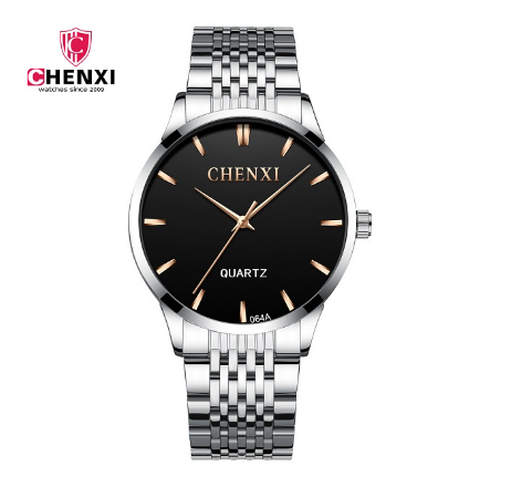 CHENXI Famous Brand Original Brand Stainless Steel Quartz Watch Men's Business Analog Watch Silver Strap 2 Color Dial Watch M7