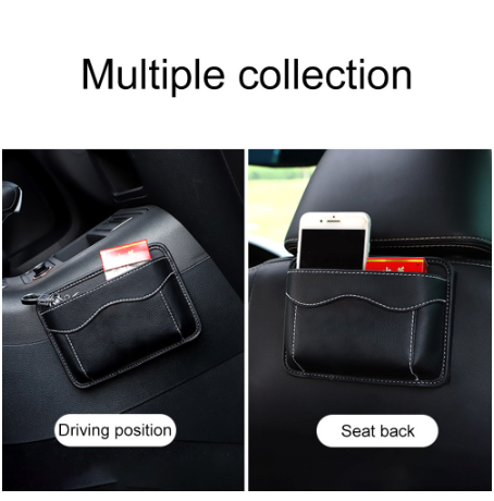 PU Leather Cards Mobile Phone Collecting Sticky Bag Car Pouch Bags Organizer Car Storage Box