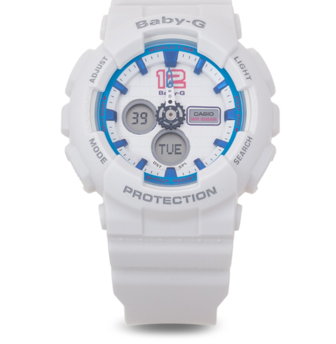 Casio Baby-g BA-120-7BDR Digital Analog Rubber Strap Watch For Women