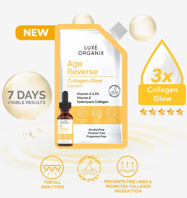 Luxe Organix Age Reverse Collagen Glow Serum 7ml