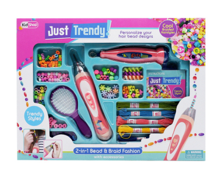 KidShop Bead and Braid Fashion with Accessories 2-in-1 DIY Jewelry Kit