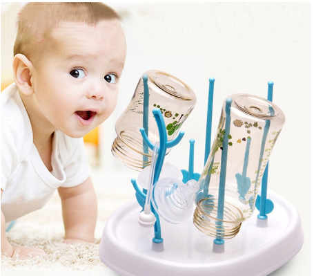 Baby Bottle Drying Rack Simple Tree Shape Straight Style Cleaning Dryer Drainer Keep Clean
