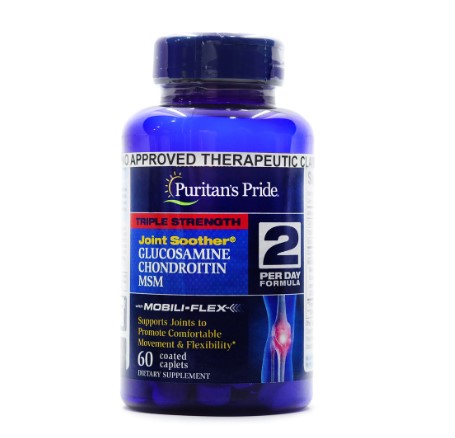 Puritans Pride Glucosamine Chondroitin MSM Triple Strength 60 Caplets