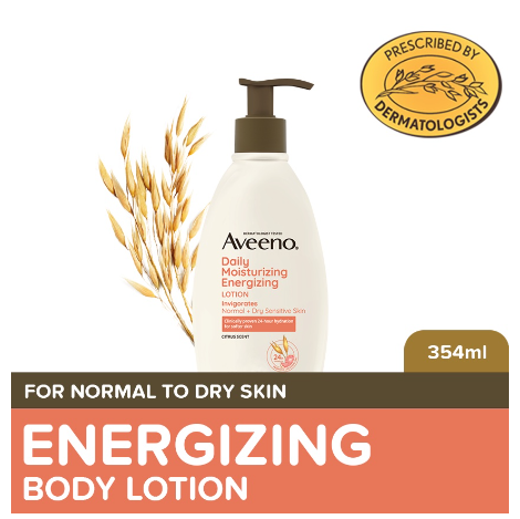 Aveeno Energizing Body Lotion 354ml - Moisturizing Lotion for Normal to Dry Skin, Sensitive Skin