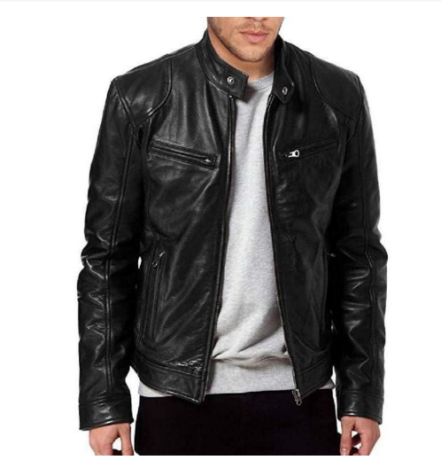 Men's Autumn Motorcycle Leather Jacket