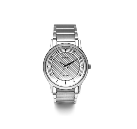 Timex R4 Series Silver Stainless Steel Analog Quartz Watch For Men TW00R409E CLASSICS