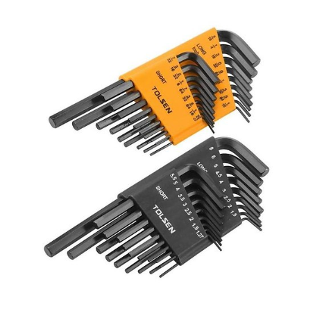 Tolsen 36PCS Allen Hex Key Set (Inches & Metric) Black Finish 20094