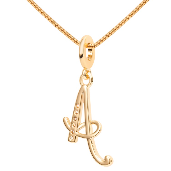 Lisa 18k Gold Plated Necklace Letter Pendant Fashion Accessories Necklace Women A