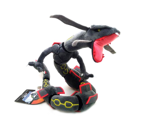 Animation Pokemon Black Shiny Rayquaza Plush Toys Doll Soft Stuffed Toy for Kid