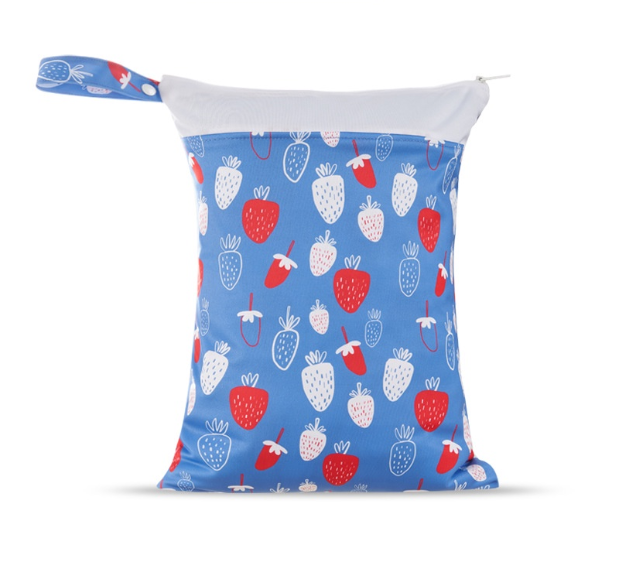 Reusable Waterproof Dry Double Pocket Cloth Handle Diaper Wet Bag 8