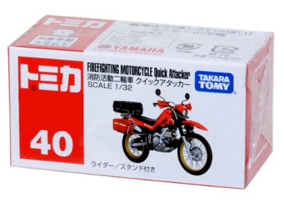 Tomica No. 40 Firefighting Motorcycle Quick Attacker 1:32 Die-cast Vehicle