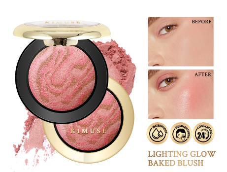 KIMUSE Lighting Glow Baked Blush Long-lasting Natural Finish Face Makeup