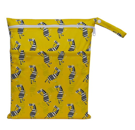 30x37cm Cloth Diaper Wet Dry Bags Double Zipper Mixed Color Printed Portable Waterproof Dag Storage Bag Swimwear Bag C45