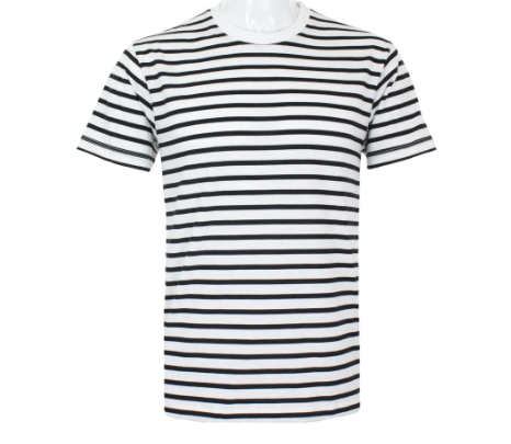 Cubic Men Basic Stripes Round Neck Tees T-shirt Top Top for Men