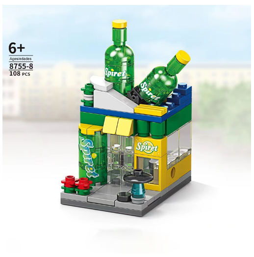 City Series 6 IN 1 SWAT Engineering Vehicle Educational Toy Model Block Toys Boy Children's Day Gift B49