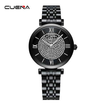 CUENA Women Watches Original Brand Fashion Stainless Steel Luxury Small Dial Casual Business Sports Quartz Waterproof 6066 W4