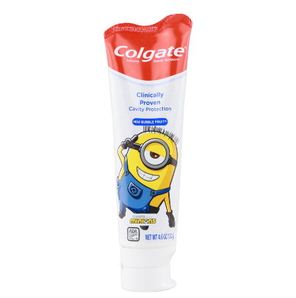Colgate Kids Minions Mild Bubble Fruit Flouride Toothpaste 136 mL