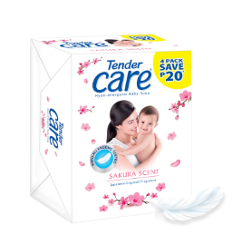 TENDER CARE Sakura Scent Hypo-Allergenic Baby Soap 65gx4