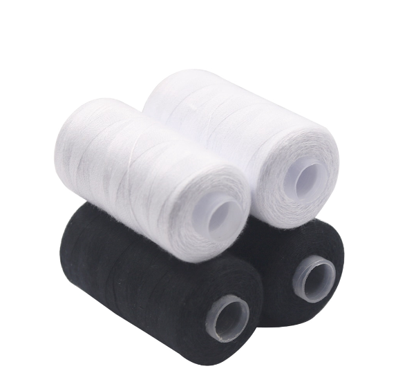 2pcs 500M Strong and Durable Sewing Threads for Sewing Polyester Thread Clothes Sewing Supplies Accessories White Black