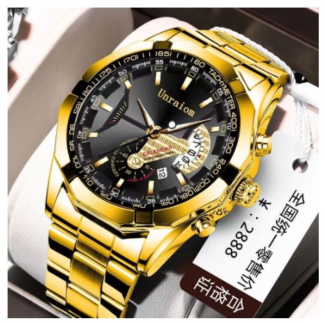 Binbond Original Luxury Watch Calendar Waterproof Luminous Luxury Stainless Steel Fashion Business Quartz Watch Men's Watch M01