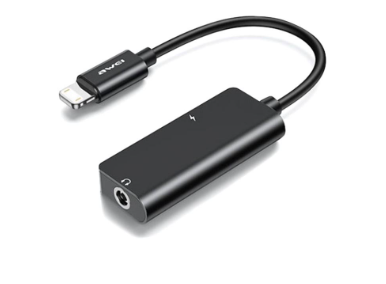 Awei CL-121 Light- ning To 3.5mm Jack Aux and Cable Charging Listening Headphone Headset Adapter