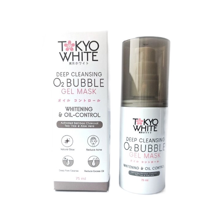 Tokyo White Deep Cleansing O2 Bubble Gel Mask Charcoal