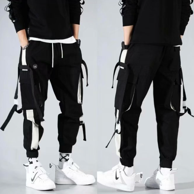 NEW ARRIVEL MEN'S FASHION CARGO PANTS MULTI-POCKETS DRAWSTRING CARGO PANTS