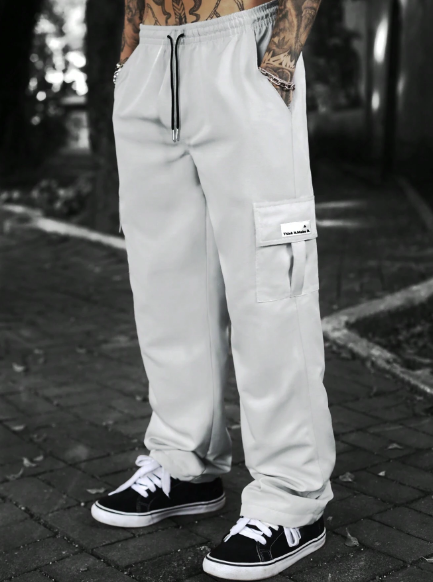 Manfinity LEGND Men's Waist Small Label Simple Loose Cargo Pants